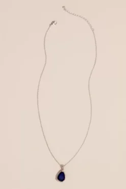 Pear Sapphire Pendant Necklace