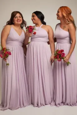 Mesh Cross Waist Spaghetti Strap Bridesmaid Dress -Kelly Shop F20052 PDP Crop APR25 1920x2880