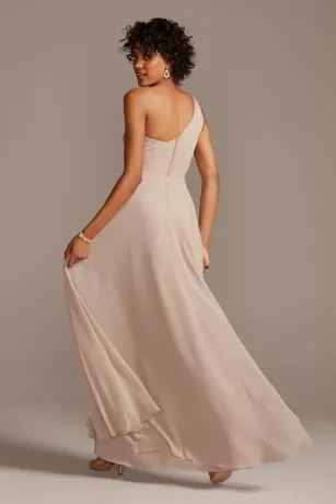 Full Skirt Bridesmaid Dress With One Shoulder 3 Full Skirt Bridesmaid Dress With One Shoulder - Image 3