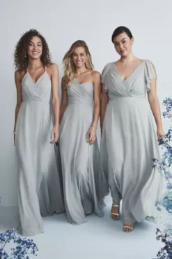 Full Skirt Bridesmaid Dress With One Shoulder 11 Full Skirt Bridesmaid Dress With One Shoulder -Kelly Shop F20062 ZZZ2