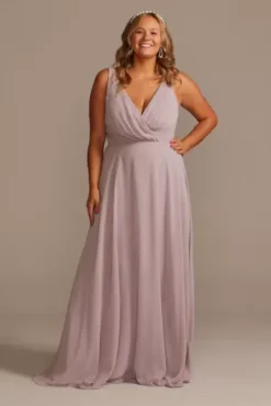 V-Neck Tank Full Skirt Bridesmaid Dress -Kelly Shop F20228 LAVENDERHAZE BM PROD9 001