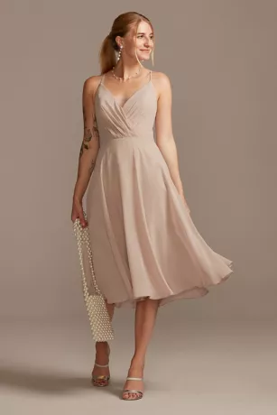 Spaghetti Strap Chiffon Short Bridesmaid Dress 2 Spaghetti Strap Chiffon Short Bridesmaid Dress - Image 2