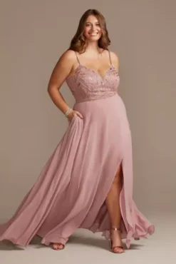 Bridesmaid Separates Beaded Spaghetti Strap Top -Kelly Shop F20415 ROSEGOLD BM PROD7 08 1