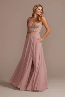 Bridesmaid Separates Beaded Spaghetti Strap Top