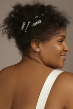 Rhinestone Embellished Hair Pin Set -Kelly Shop F7069R SILVER HP OM PROD2 030