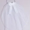 Daisy Chain Two Tier Communion Veil With Bow