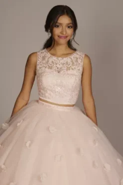 3-Piece Convertible Quince Dress With Heart Back -Kelly Shop FR2102 PETAL QUINCE PROD12 107