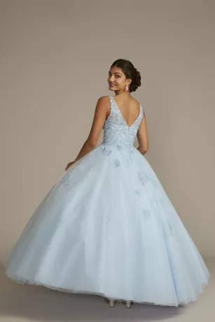 Fairytale Ballgown With Embellished Lace Applique 2 Fairytale Ballgown With Embellished Lace Applique - Image 2