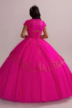 Corded Lace Quince Ball Gown With Bolero -Kelly Shop FR2112 MBEGONIA QUINCE PROD7 10933