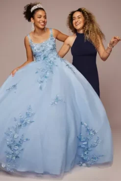 Metallic Floral Glitter Tulle Quince Ball Gown -Kelly Shop FR2114 1 PDP Crop APR25 1920x2880