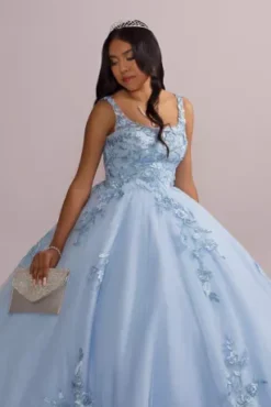 Metallic Floral Glitter Tulle Quince Ball Gown -Kelly Shop FR2114 MLIGHTBLUE QUINCE PROD7 10989