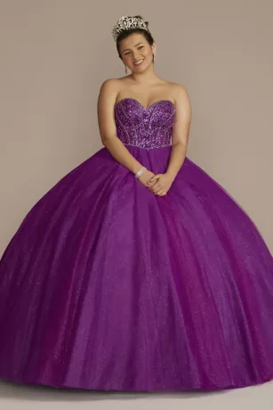 Beaded Bodice Ball Gown Quince Dress With Bolero 1 Beaded Bodice Ball Gown Quince Dress With Bolero