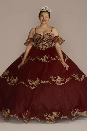 Tiered Quince Dress With Interchangeable Sleeves 1 Tiered Quince Dress With Interchangeable Sleeves