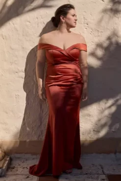 Satin Off-the-Shoulder Mermaid Bridesmaid Dress -Kelly Shop GS290030 2 PDP Crop MAR23 1920x2880