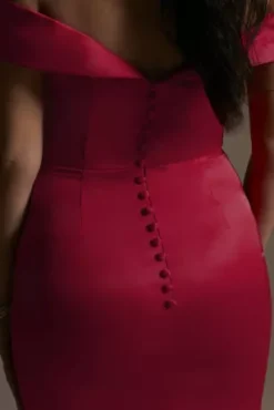 Satin Off-the-Shoulder Mermaid Bridesmaid Dress -Kelly Shop GS290030 SCARLET BM PROD4 164