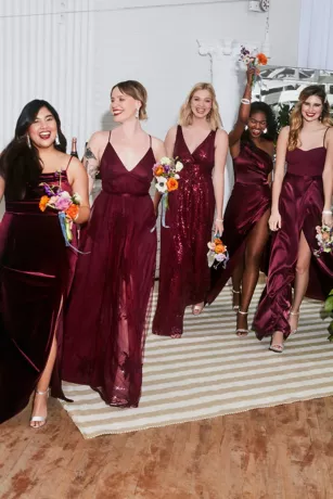 Flocked Tulle Low-Back Bridesmaid Dress 5 Flocked Tulle Low-Back Bridesmaid Dress - Image 5