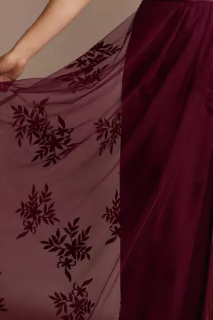 Flocked Tulle Low-Back Bridesmaid Dress 4 Flocked Tulle Low-Back Bridesmaid Dress - Image 4