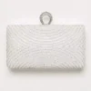 Curved Pearl And Crystal Minaudiere