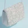 Iridescent Crystal Embellished Crossbody Clutch