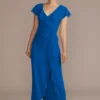 Chiffon High-Low Ruffle Bridesmaid Dress