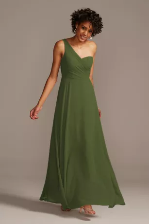 Full Skirt Bridesmaid Dress With One Shoulder 1 Full Skirt Bridesmaid Dress With One Shoulder