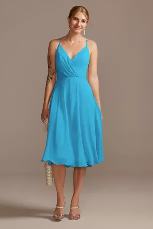 Spaghetti Strap Chiffon Short Bridesmaid Dress 1 Spaghetti Strap Chiffon Short Bridesmaid Dress