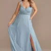 Lace Chiffon Tank Long Bridesmaid Dress