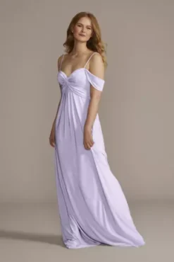Jersey Twist Knot Empire Waist Bridesmaid Dress