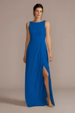 Chiffon Sleeveless Tie-Back Bridesmaid Dress