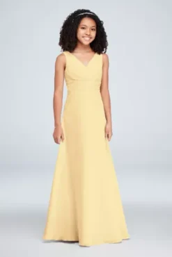Chiffon Surplice Tank Junior Bridesmaid Dress