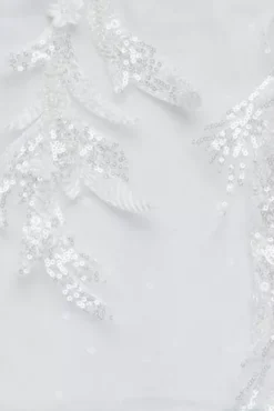 Removable Straps Tulle Wedding Dress With Slits -Kelly Shop LSSWG898 SOLIDWHITE SIG SWATCH PROD2 003