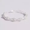 Pave Infinity Links Crystal Cuff Bracelet