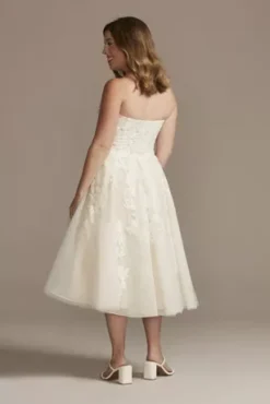 Sheer Lace And Tulle Tea-Length Wedding Dress -Kelly Shop MIDWG3861 IVYCHAMP DBSTU PROD9 100