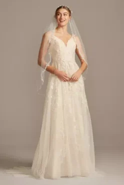 A-Line Wedding Dress With Double Straps