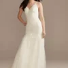 Beaded Spaghetti Strap Wedding Dress