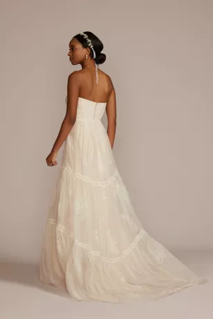 Strapless Chiffon A-Line Wedding Dress 2 Strapless Chiffon A-Line Wedding Dress - Image 2