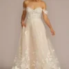 Removable Sleeve Corset Wedding Dress