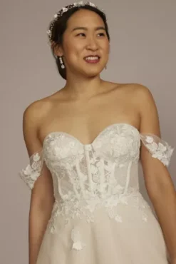 Removable Sleeve Corset Wedding Dress -Kelly Shop MS251264 IVYSTONE MS PROD4 059