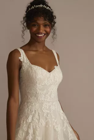 Sweetheart Tank Lace Applique A-Line Wedding Dress 3 Sweetheart Tank Lace Applique A-Line Wedding Dress - Image 3