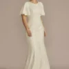 High Neck Lace Embellished Modest Wedding Dress