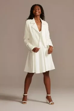 Ivory Lace Moto Jacket -Kelly Shop OW2176 IVORY DBSTU PROD9 129