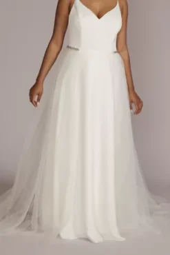 Embellished Waistband Tulle Overskirt