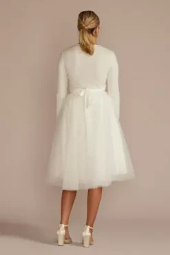 Bridal V-Neck Wrap Sweater 9 Bridal V-Neck Wrap Sweater -Kelly Shop OW2191 SOFTWHITE OTWR PROD7 357