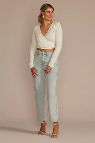 Bridal V-Neck Wrap Sweater 5 Bridal V-Neck Wrap Sweater - Image 5