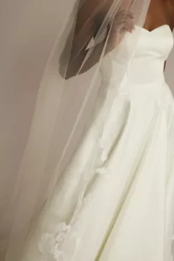 Reimagine Recycled Lace Chapel Veil -Kelly Shop RV10009 IVORY VLS OM PROD2010 29