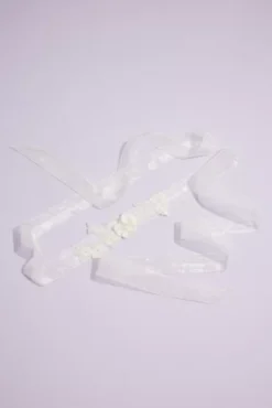 Floral Lace And Ribbon Rose Flower Girl Sash