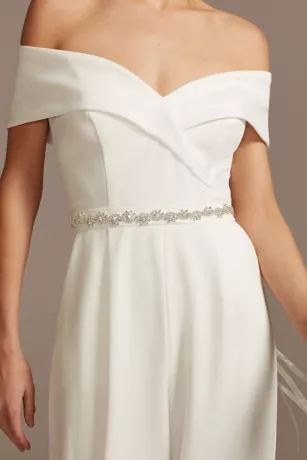 Scalloped Crystal Sash With Marquise Bursts 3 Scalloped Crystal Sash With Marquise Bursts - Image 3