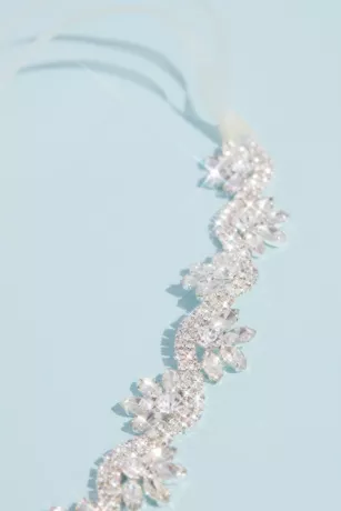 Scalloped Crystal Sash With Marquise Bursts 2 Scalloped Crystal Sash With Marquise Bursts - Image 2