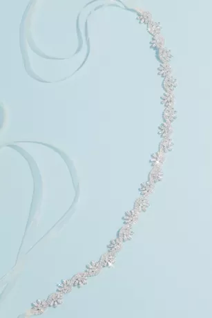Scalloped Crystal Sash With Marquise Bursts 1 Scalloped Crystal Sash With Marquise Bursts