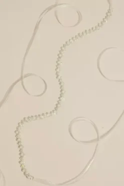 Thin Crystal Sash With Organza Ribbon